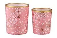 Tealight holders, set * Pink wind