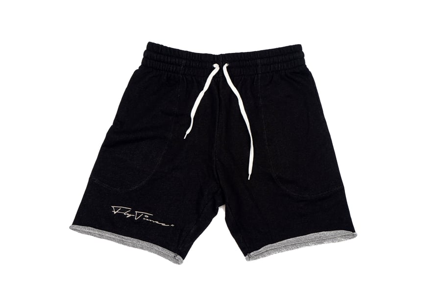 Image of FlyTimez "Signature" Embroidered Shorts (Black)