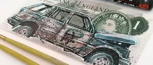 'Jaguar Land Rover Coronavirus Bailout' (on vintage £1 note)