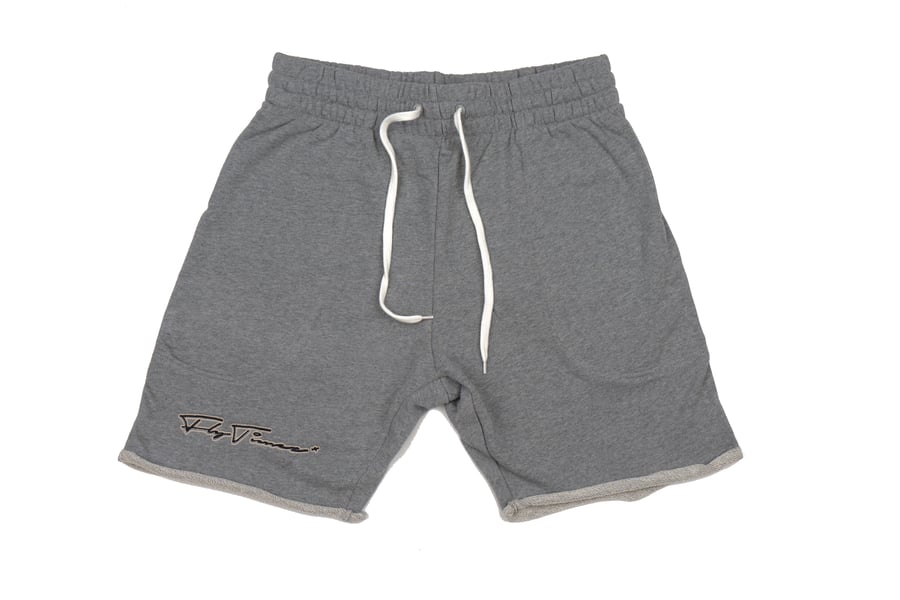 Image of FlyTimez "Signature" Embroidered Shorts (Grey)