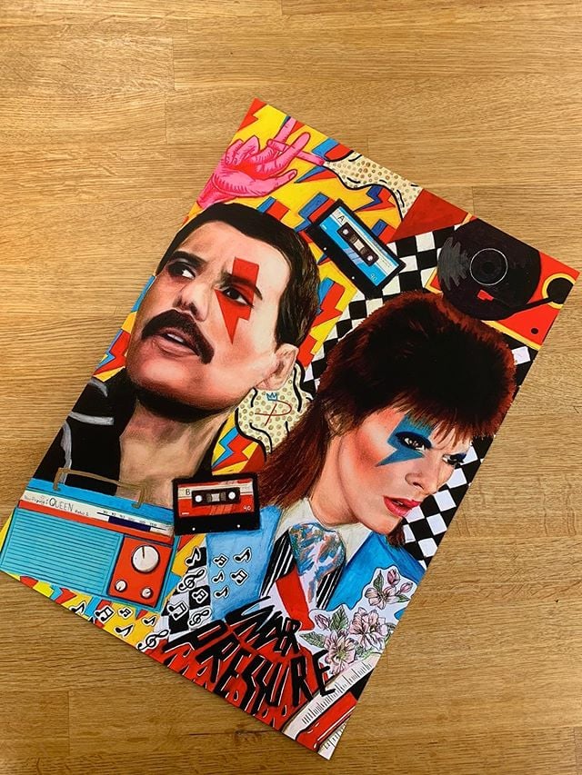 “Under Pressure” Freddie and Bowie Print