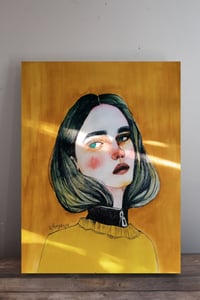 "Yellow Winter" Water Colour and Pen Painting Print