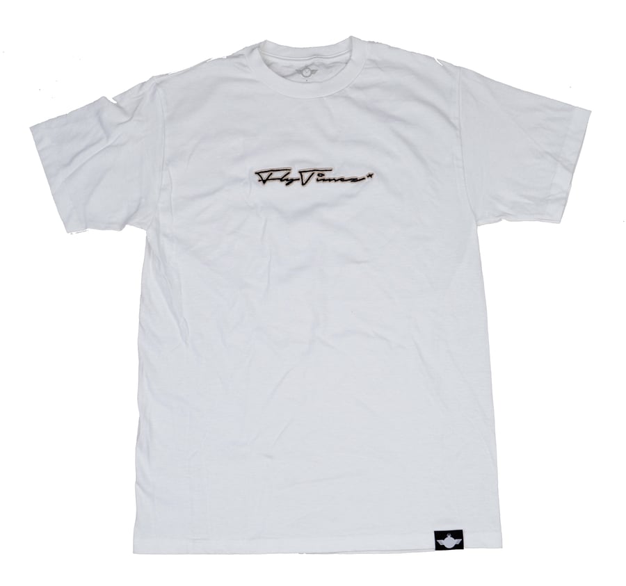 Image of FlyTimez "Signature" Embroidered Tee (White)