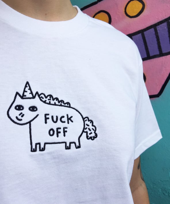 Image of Fuck Off White T-Shirts