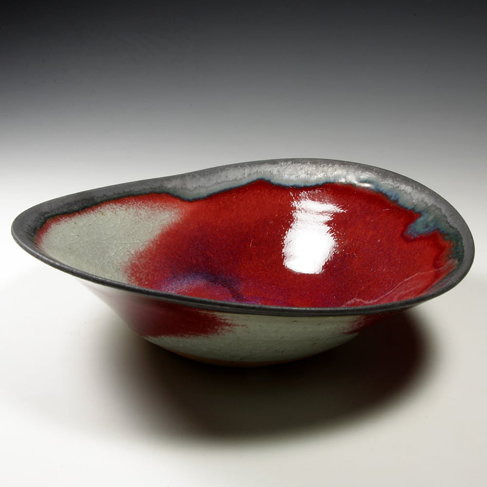 Copper red bowl (e046)