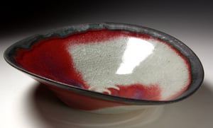 Copper red bowl (e046)