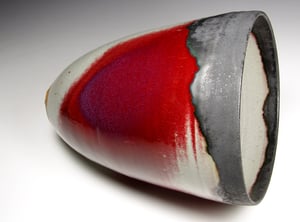 Copper red serving bowl (e048)