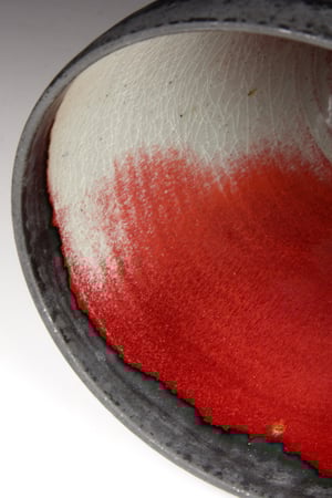 Copper red serving bowl (e048)