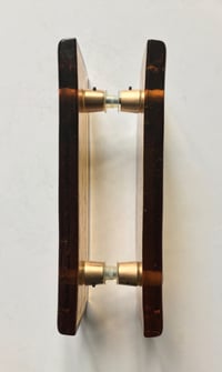 Image 4 of French Amber Glass Handles with Brass Fixings