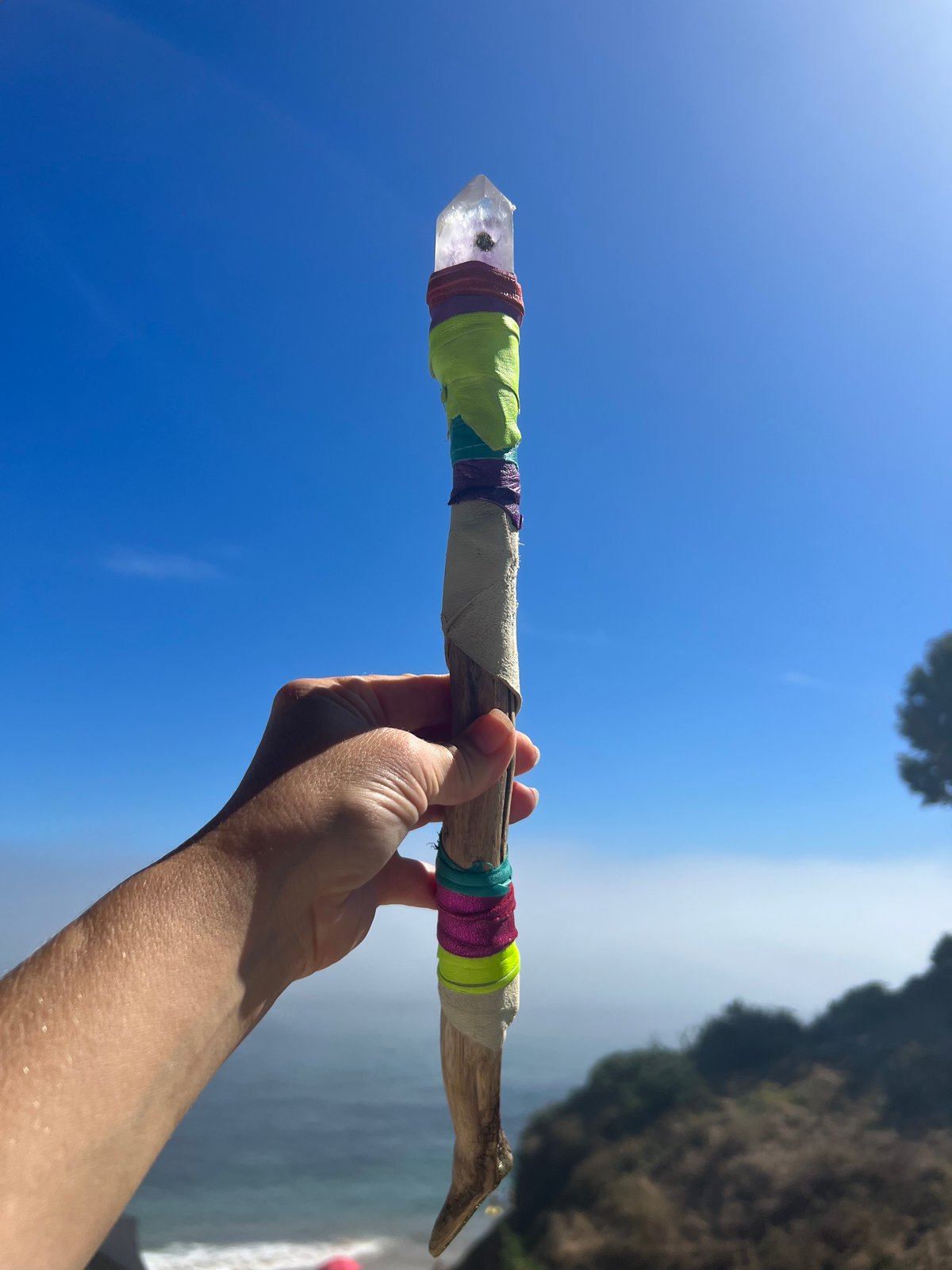 *new* RAINBOW SNAKE amethyst wand