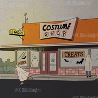 Image of Ghost Town 8x8 Print 
