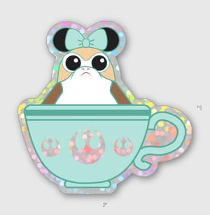 Image of Teacup Glitter Sticker 