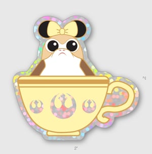 Image of Teacup Glitter Sticker 