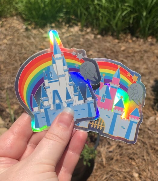 Image of Rainbow Castle - Holographic sticker 