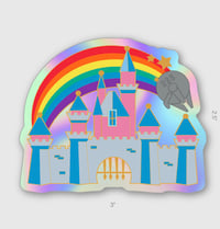 Image 2 of Rainbow Castle - Holographic sticker 