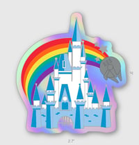 Image 3 of Rainbow Castle - Holographic sticker 