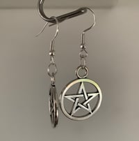 Satanic star earrings