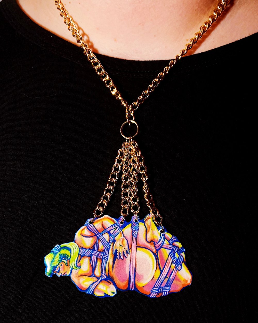 Image of Bondage Bitch Chain Necklace 