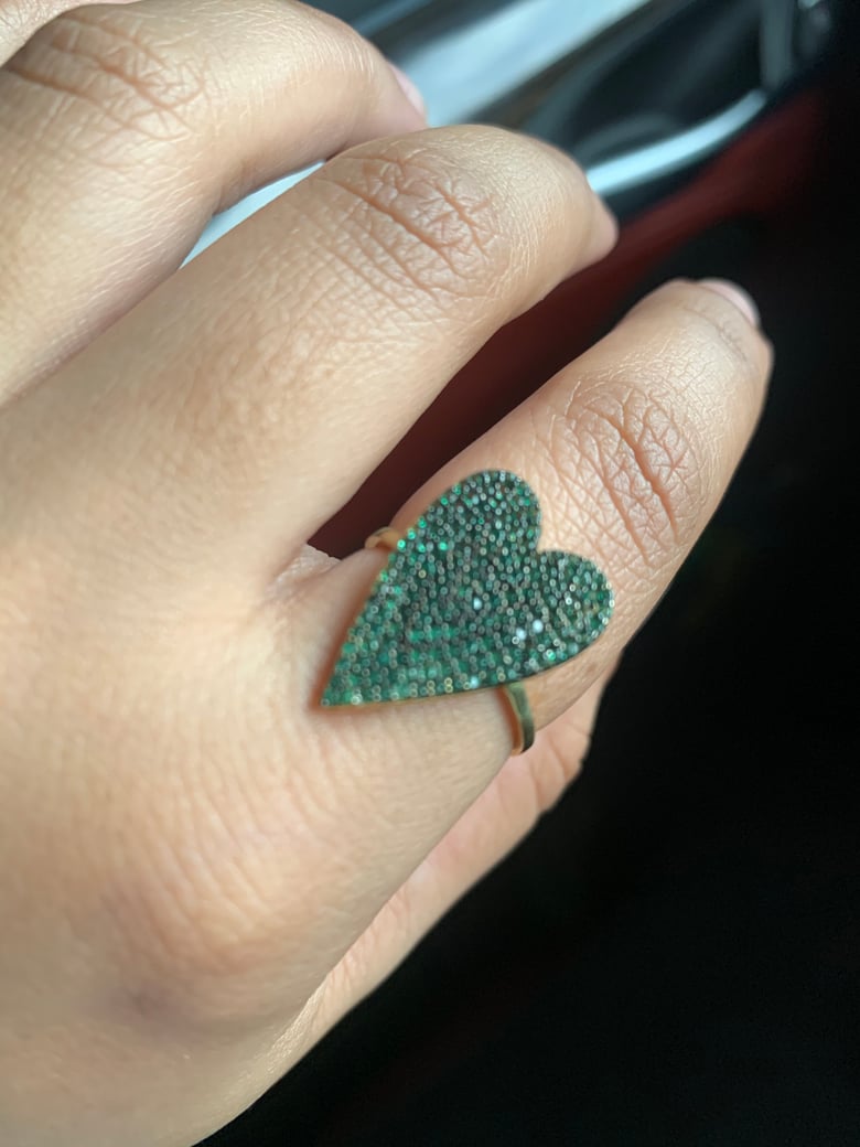 Image of Big Diamond Heart ring 
