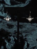 Image 2 of Fly Away Heart Locket Earrings 