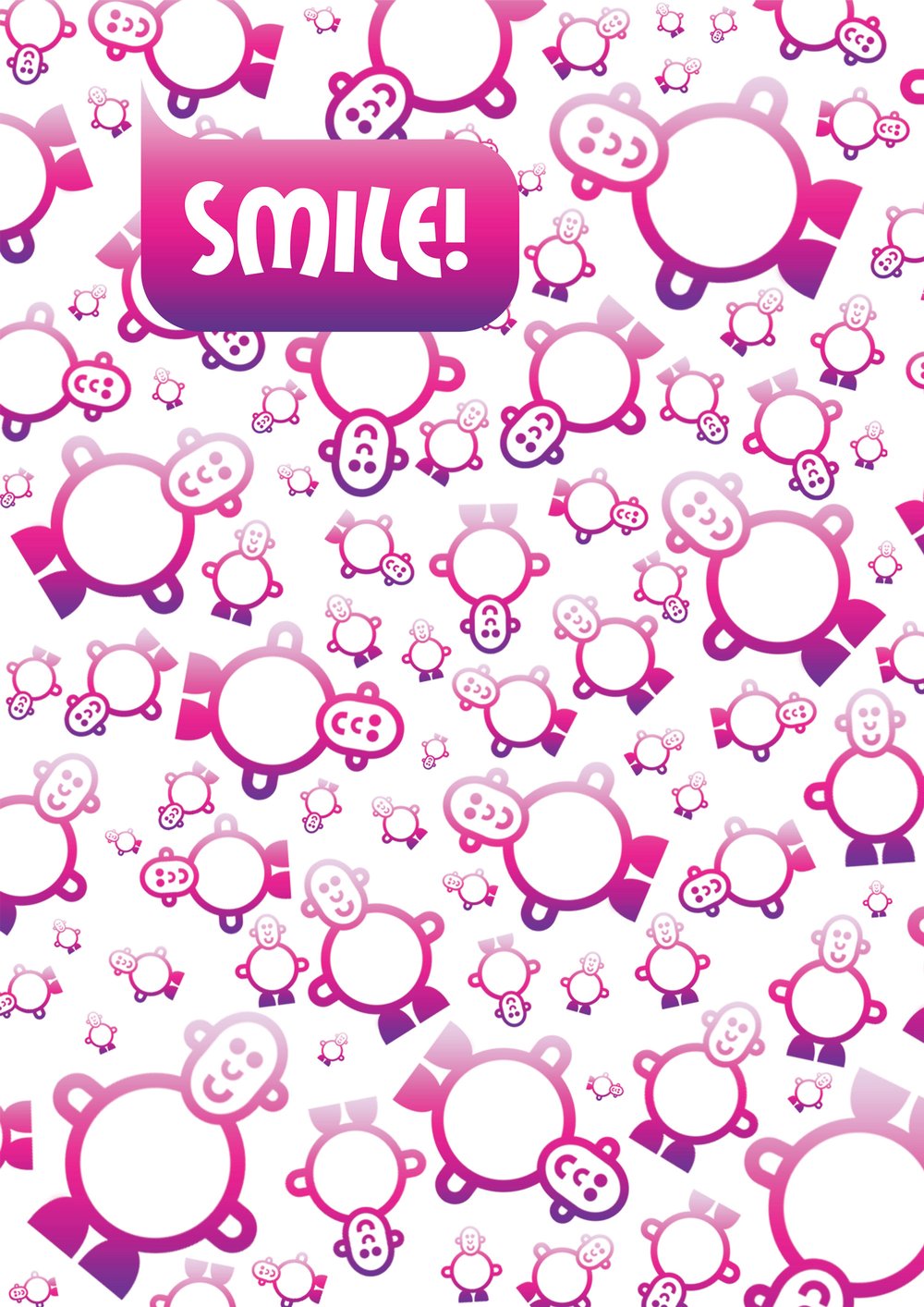 Mr Smileyman Pink Smile Greeting Card