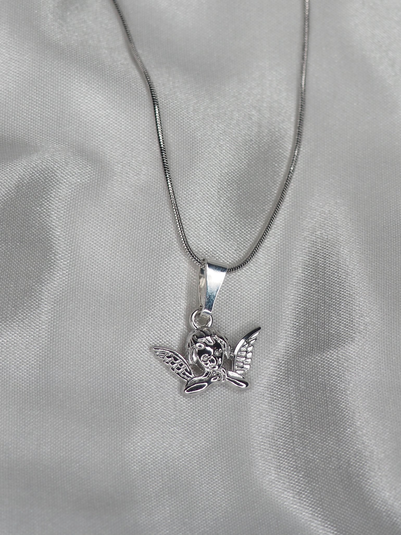Image of Silver Angel Necklace 