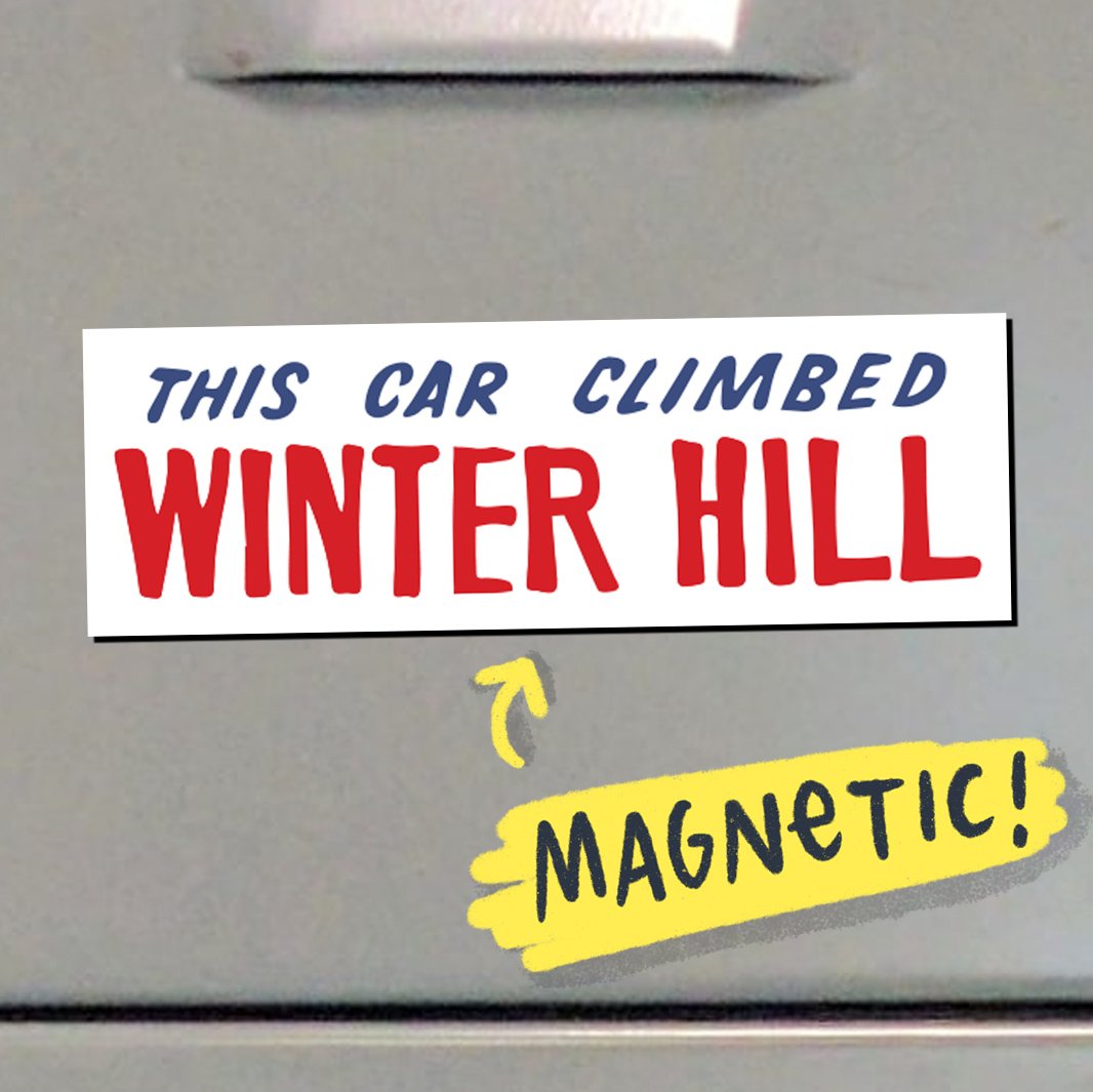 Image of This Car Climbed Winter Hill Magnet - Free Shipping