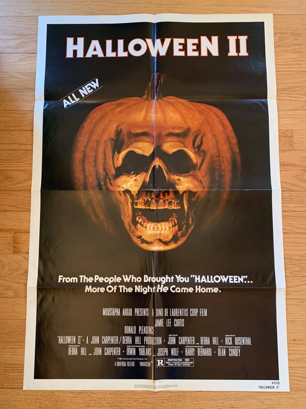 1981 HALLOWEEN II Original U.S. One Sheet Movie Poster