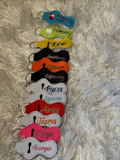 Image of Zodiac chapstick keychains