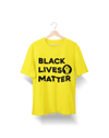 black lives matter tshirt: Yellow with Black Ink