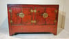19th C Red Lacquered Chinese Cabinet