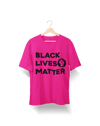 black lives matter tshirt: Pink with Black Ink