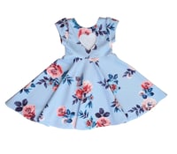 Powder Blue Floral Heartback