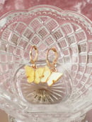 Image 2 of Yellow + Gold Butterfly Earrings & Necklace