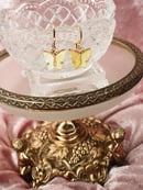 Image 3 of Yellow + Gold Butterfly Earrings & Necklace