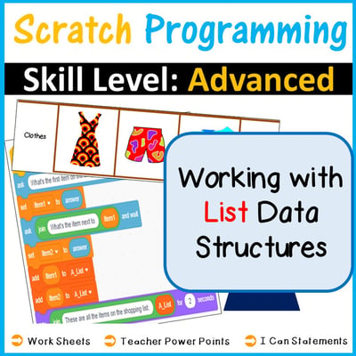 Image of Scratch Programming Working with Lists Skill Level Advanced Distance Learning