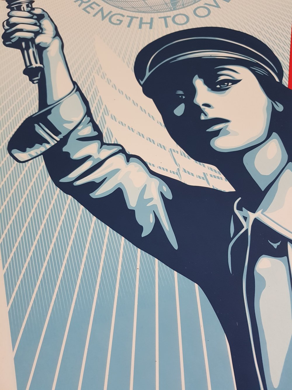 SHEPARD FAIREY (OBEY) - "ANGLE OF HOPE AND STRENGTH" - SIGNED LTD ED OF 550 - 60CM X 45CM