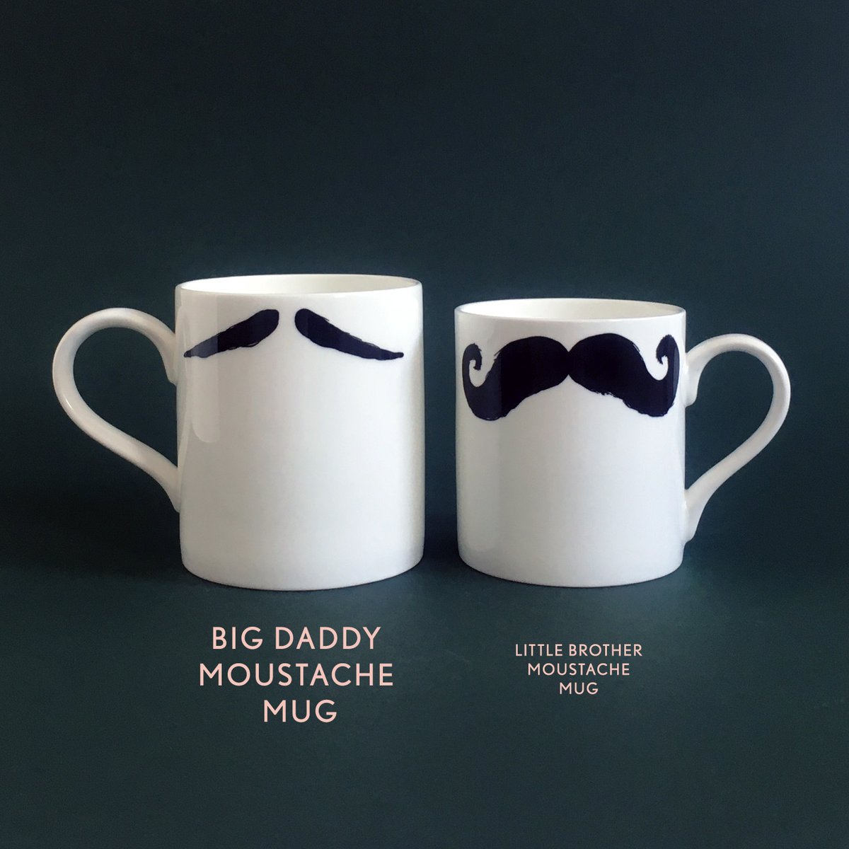Image of Big Daddy Moustache Mug: INSPECTOR POIROT & MAURICE