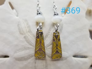 Image of Recycled Fine Silver- Handmade- Mother of Pearl- Earrings- #369