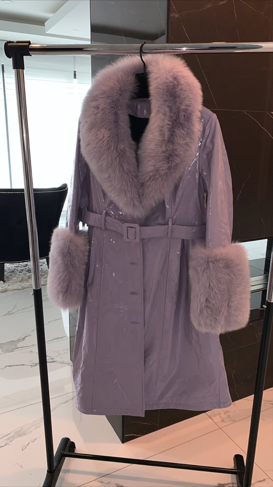 Image of Leather x Fur Trench 