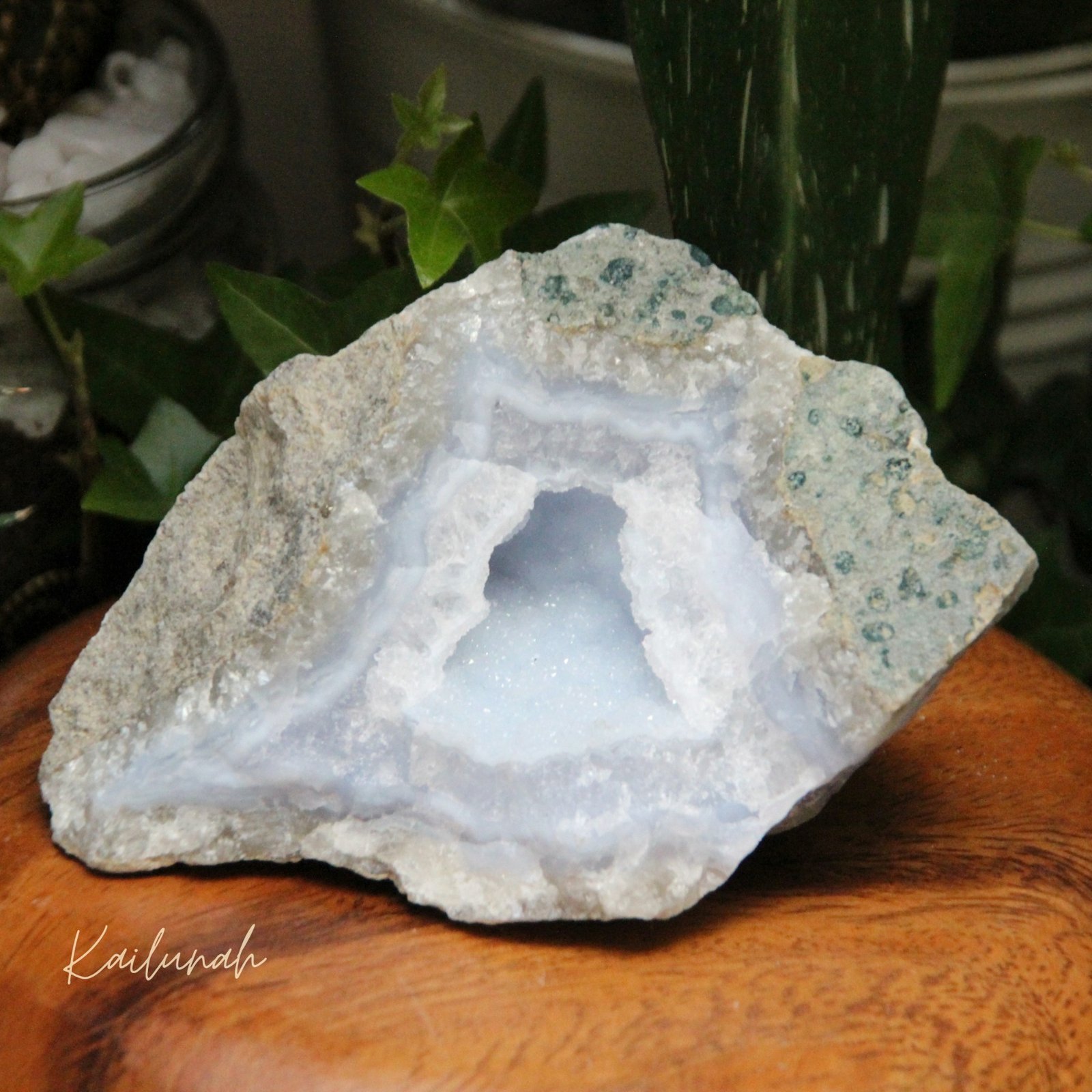 blue lace agate geode
