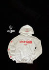 White & Red Wave God Hoodie