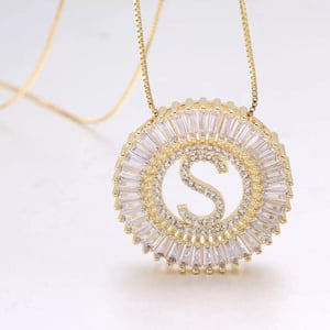 Image of Rise and Shine- Sparkling Initial Necklace 