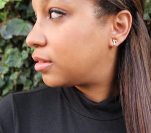 Image of Golden Statement- Gold Initial Earrings
