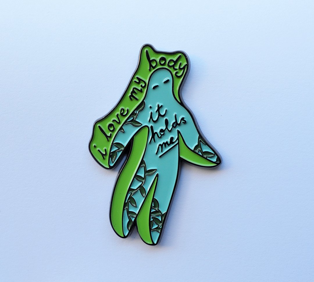 Image of i love my body - Large Enamel Pin