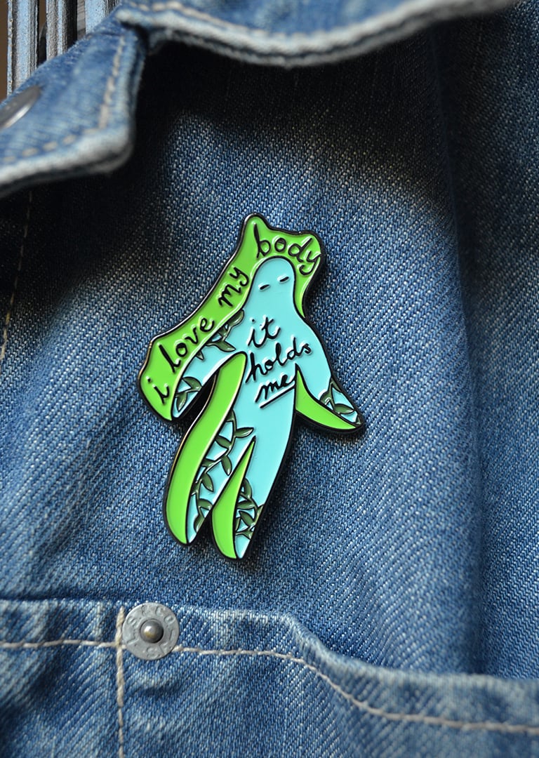 Image of i love my body - Large Enamel Pin