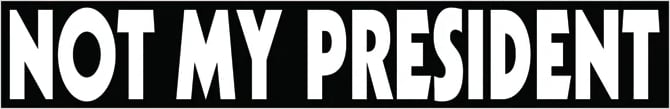 Image of Not My President Decal