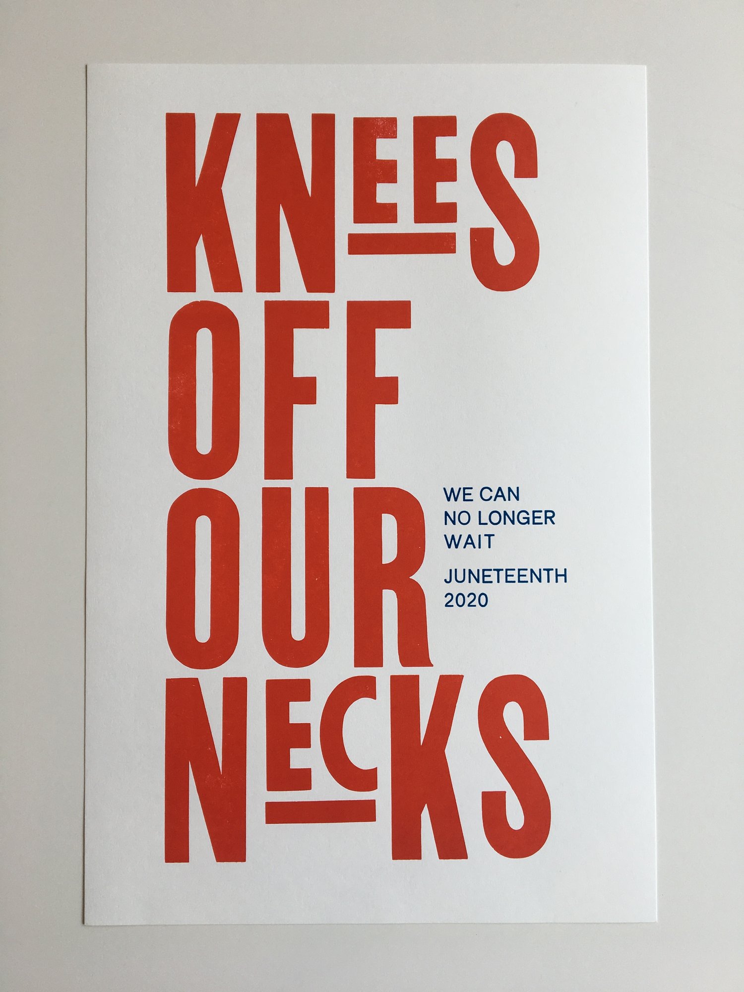 Image of Knee Off Our Necks poster
