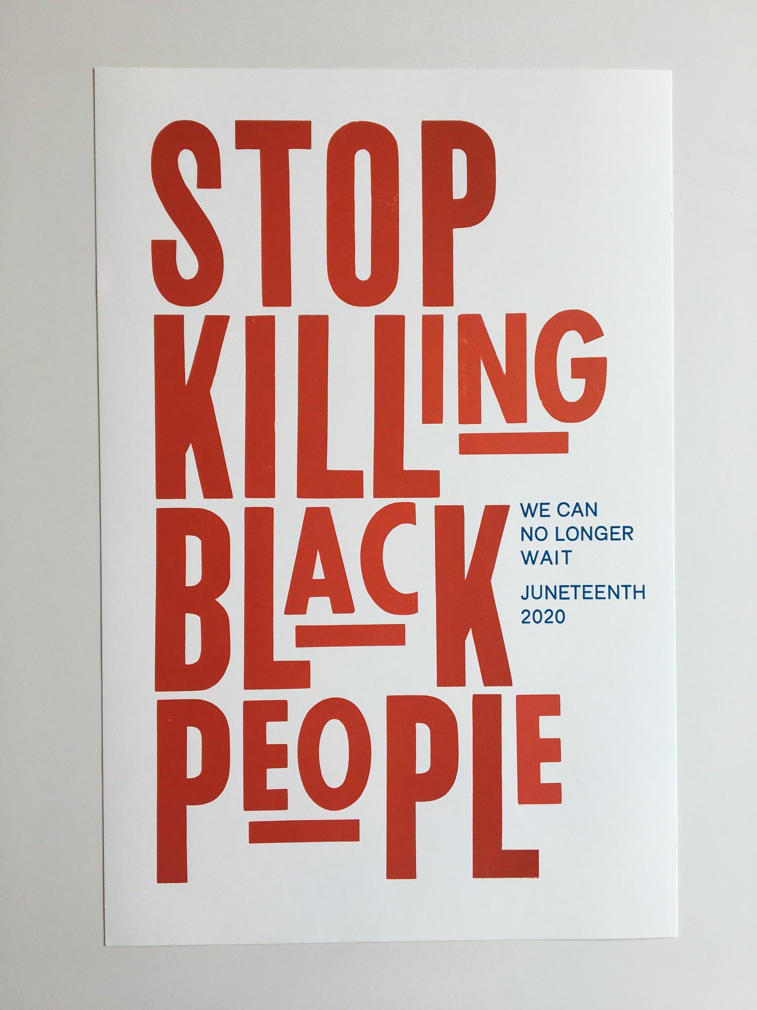 Image of Stop Killing Black People poster