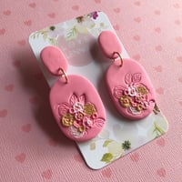 ‘Bette’ earrings - candy pink 